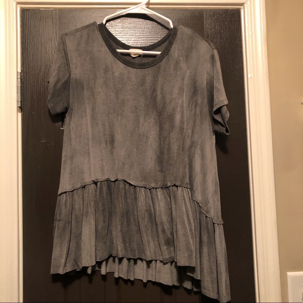 Grey Slouchy Casual Top